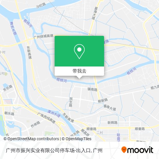 广州市振兴实业有限公司停车场-出入口地图
