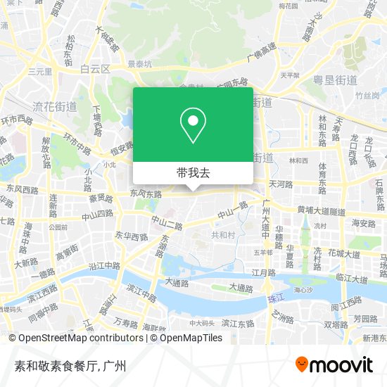 素和敬素食餐厅地图