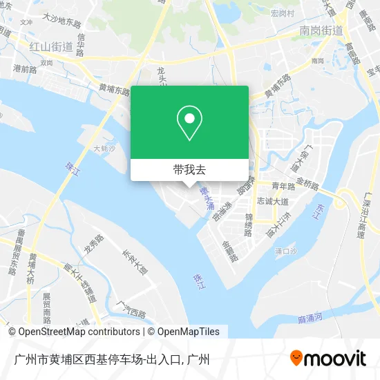 广州市黄埔区西基停车场-出入口地图