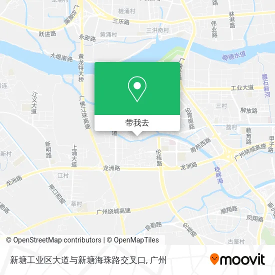 新塘工业区大道与新塘海珠路交叉口地图