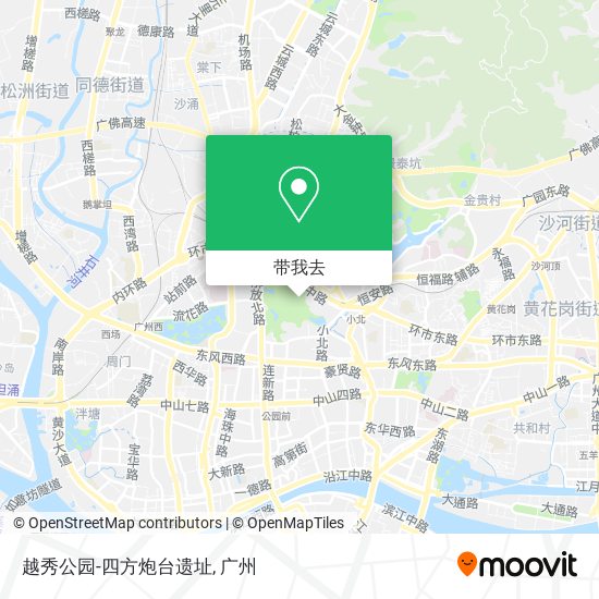 越秀公园-四方炮台遗址地图