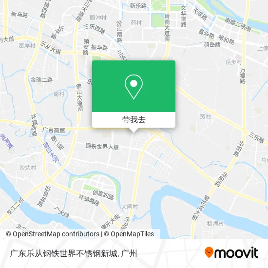 广东乐从钢铁世界不锈钢新城地图