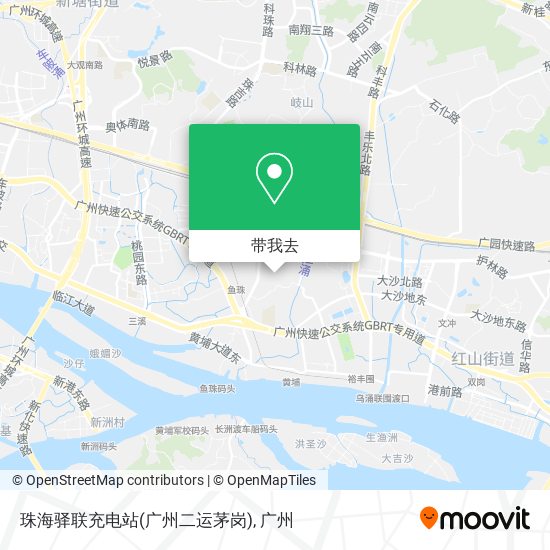 珠海驿联充电站(广州二运茅岗)地图