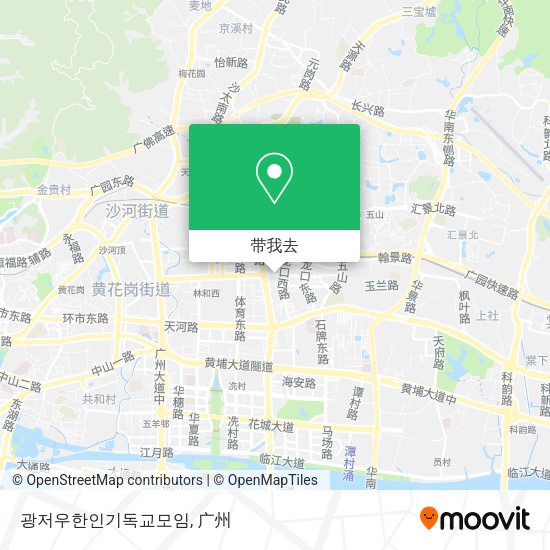 광저우한인기독교모임地图