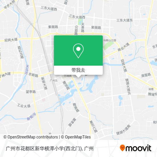 广州市花都区新华横潭小学(西北门)地图