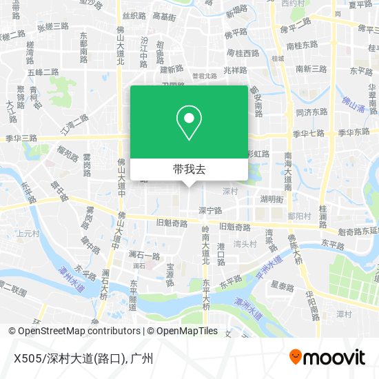 X505/深村大道(路口)地图