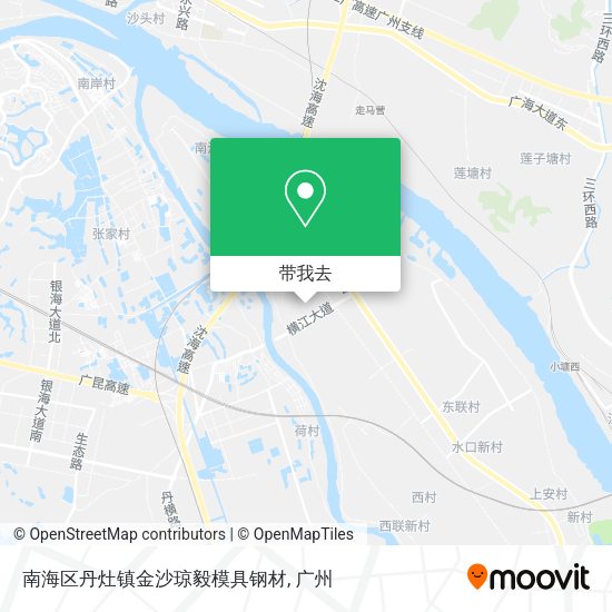 南海区丹灶镇金沙琼毅模具钢材地图