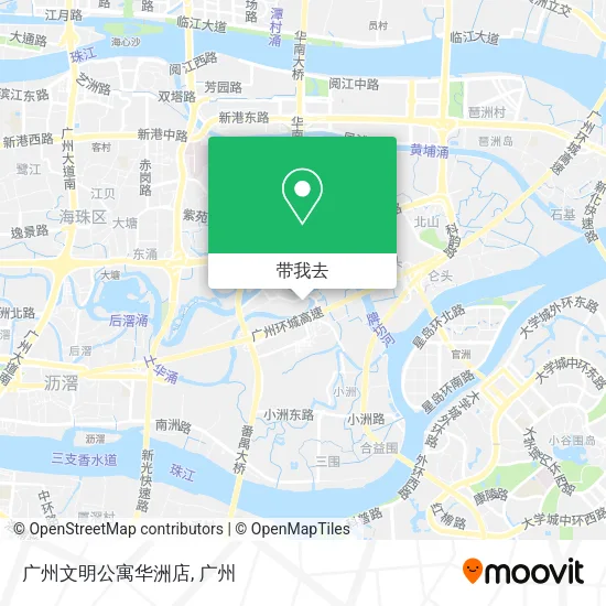 广州文明公寓华洲店地图