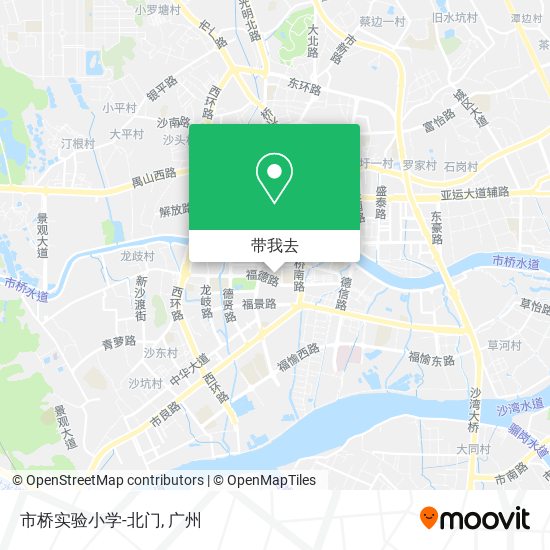 市桥实验小学-北门地图