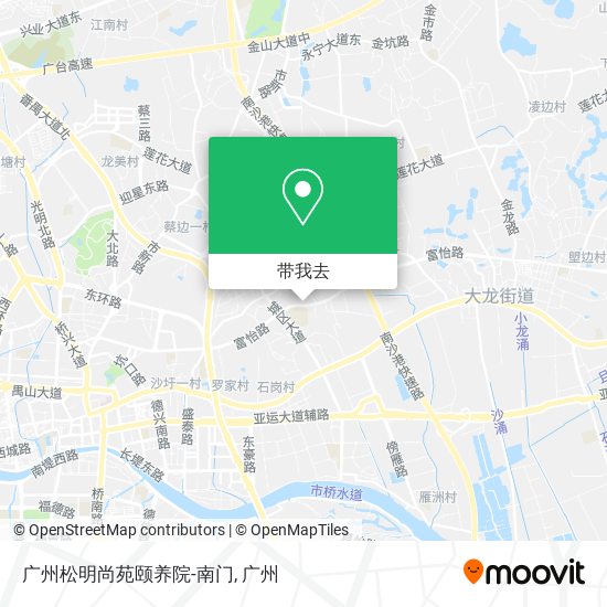 广州松明尚苑颐养院-南门地图