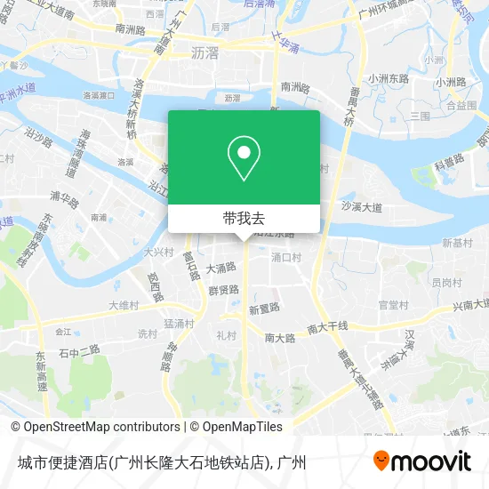 城市便捷酒店(广州长隆大石地铁站店)地图