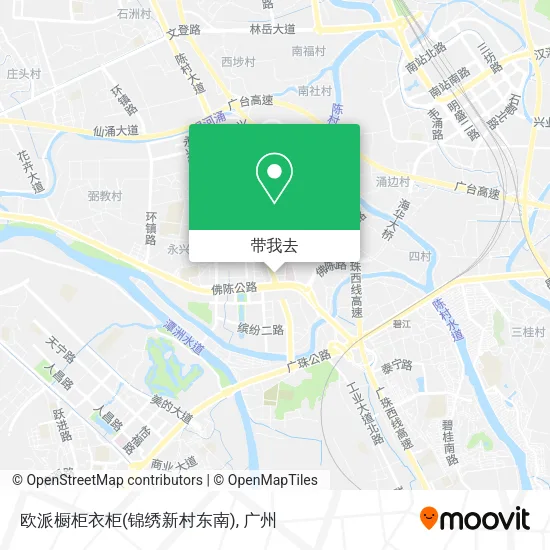 欧派橱柜衣柜(锦绣新村东南)地图