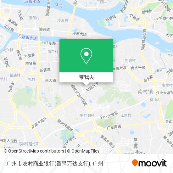 广州市农村商业银行(番禺万达支行)地图