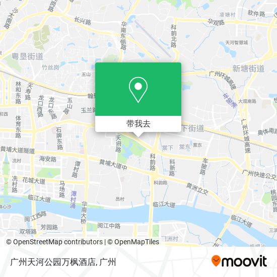 广州天河公园万枫酒店地图
