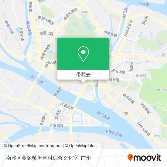 南沙区黄阁镇坦尾村综合文化室地图