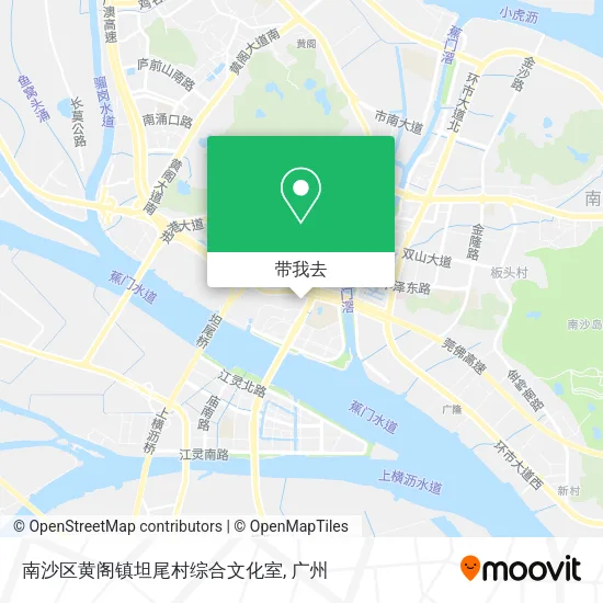 南沙区黄阁镇坦尾村综合文化室地图