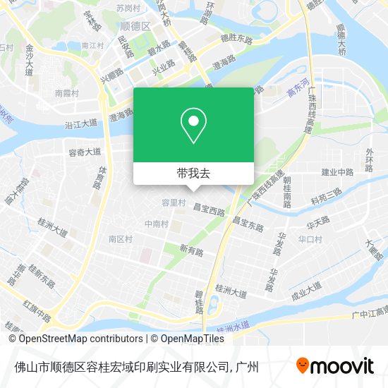 佛山市顺德区容桂宏域印刷实业有限公司地图