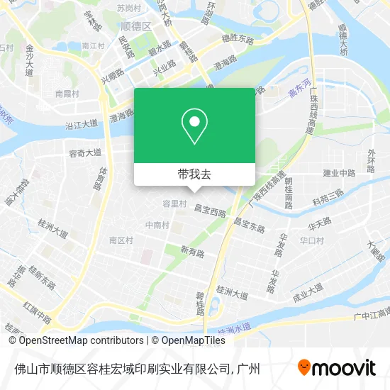 佛山市顺德区容桂宏域印刷实业有限公司地图