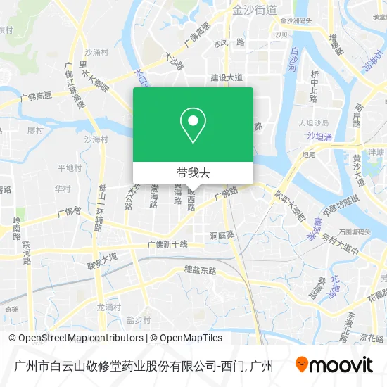 广州市白云山敬修堂药业股份有限公司-西门地图