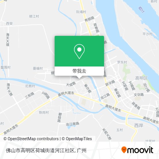 佛山市高明区荷城街道河江社区地图