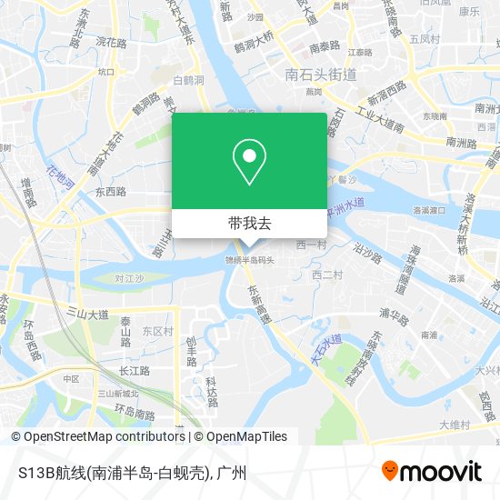 S13B航线(南浦半岛-白蚬壳)地图