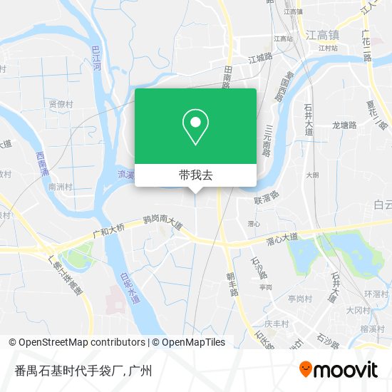 番禺石基时代手袋厂地图