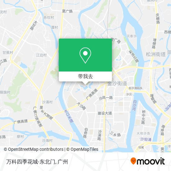 万科四季花城-东北门地图