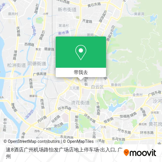 速8酒店广州机场路怡发广场店地上停车场-出入口地图