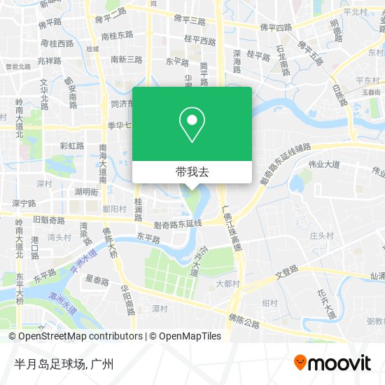 半月岛足球场地图