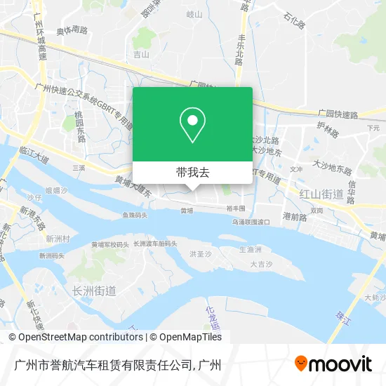 广州市誉航汽车租赁有限责任公司地图