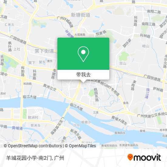 羊城花园小学-南2门地图