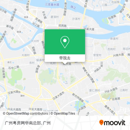 广州粤房网华南总部地图