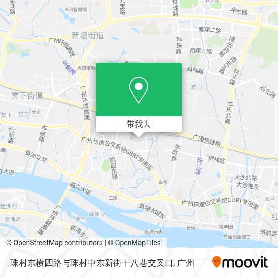 珠村东横四路与珠村中东新街十八巷交叉口地图
