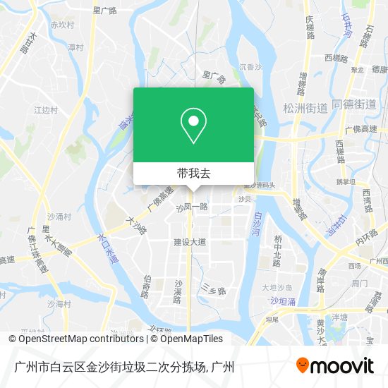 广州市白云区金沙街垃圾二次分拣场地图