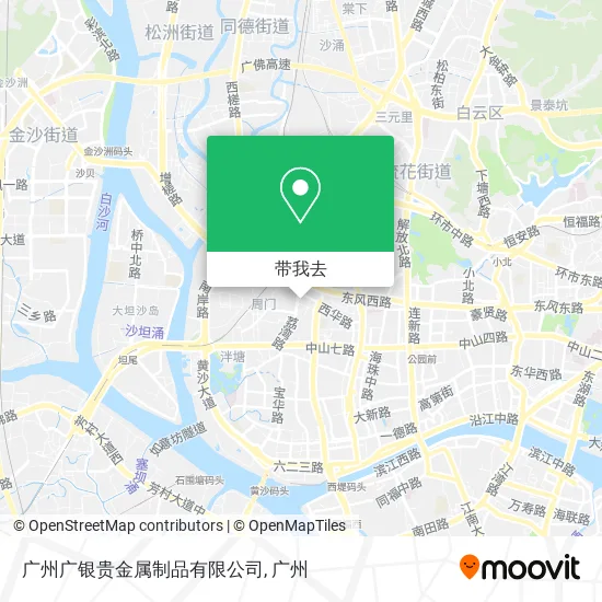 广州广银贵金属制品有限公司地图