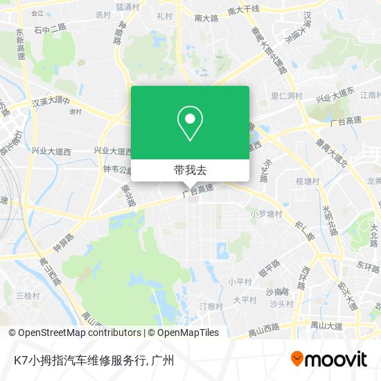 K7小拇指汽车维修服务行地图