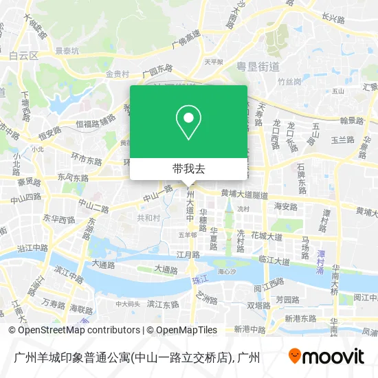 广州羊城印象普通公寓(中山一路立交桥店)地图