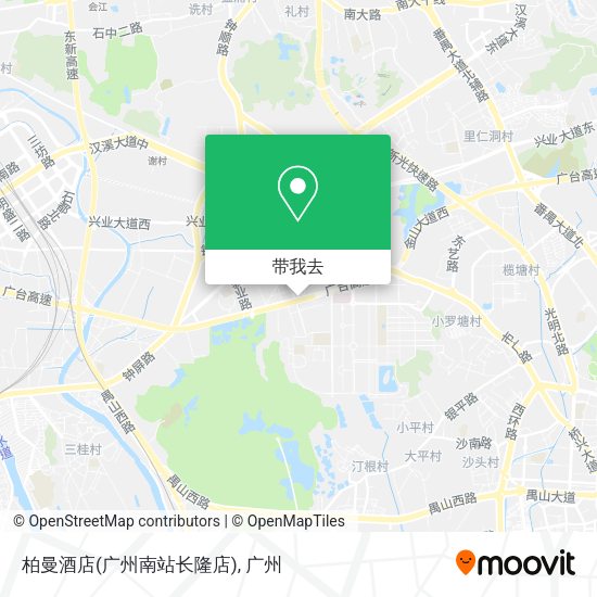 柏曼酒店(广州南站长隆店)地图