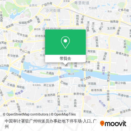 中国审计署驻广州特派员办事处地下停车场-入口地图