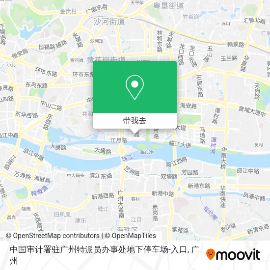 中国审计署驻广州特派员办事处地下停车场-入口地图