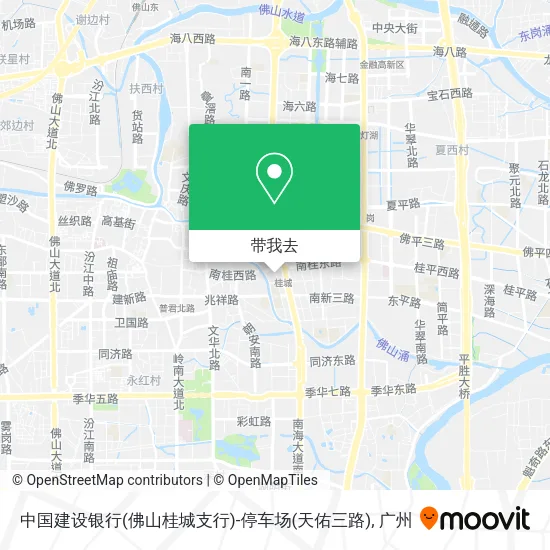 中国建设银行(佛山桂城支行)-停车场(天佑三路)地图