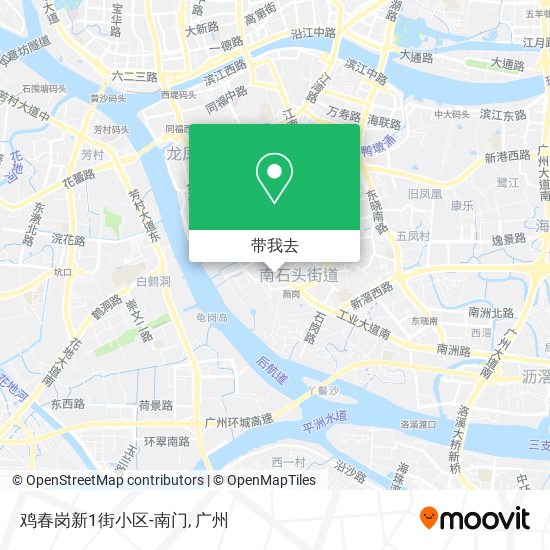鸡春岗新1街小区-南门地图