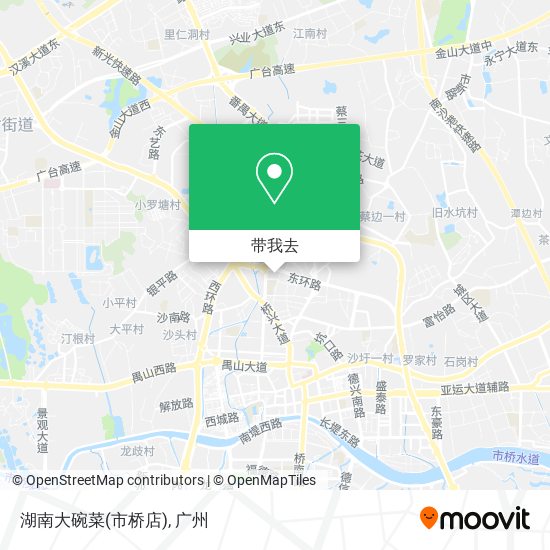 湖南大碗菜(市桥店)地图
