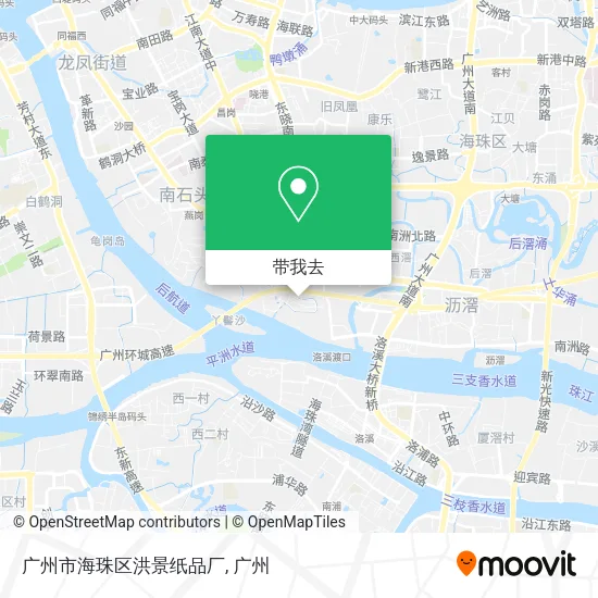 广州市海珠区洪景纸品厂地图