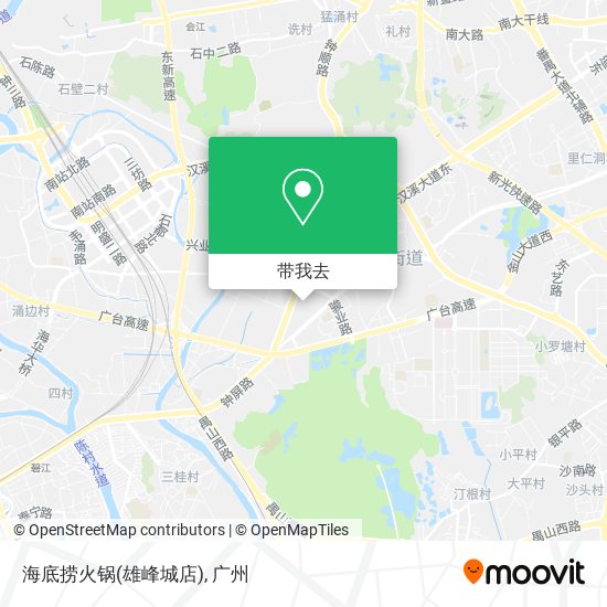 海底捞火锅(雄峰城店)地图