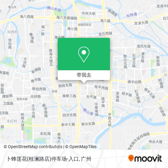 卜蜂莲花(桂澜路店)停车场-入口地图