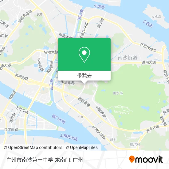 广州市南沙第一中学-东南门地图