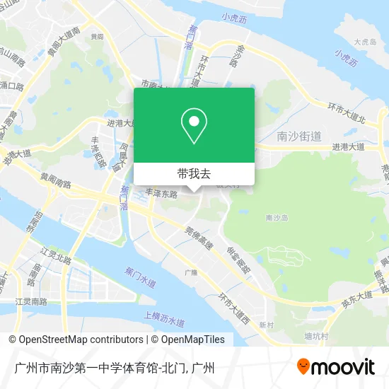 广州市南沙第一中学体育馆-北门地图