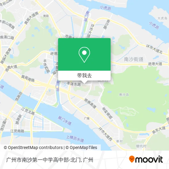 广州市南沙第一中学高中部-北门地图