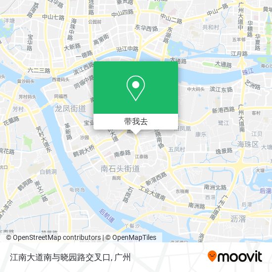 江南大道南与晓园路交叉口地图